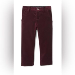 NWT Janie and Jack Burgundy Velvet Dress Pants Boys Size 3